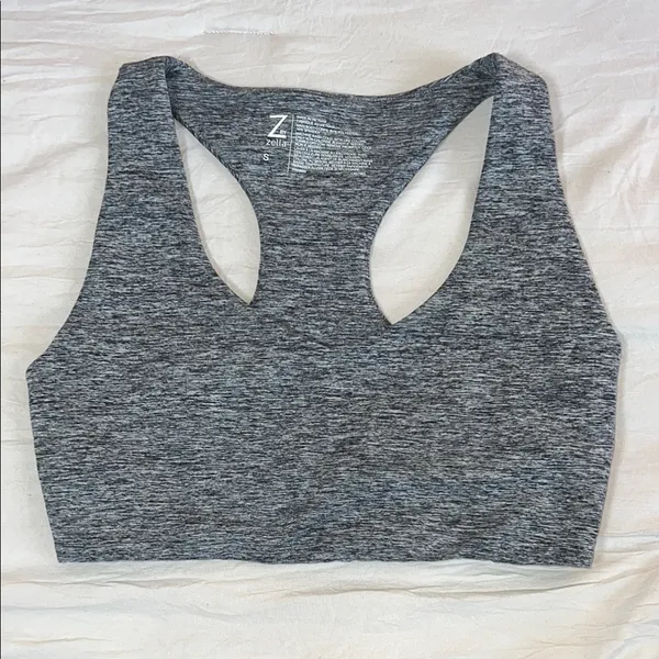 Z By Zella‎ Gray Seamless Sports Bra with Racerback Support - Image 3