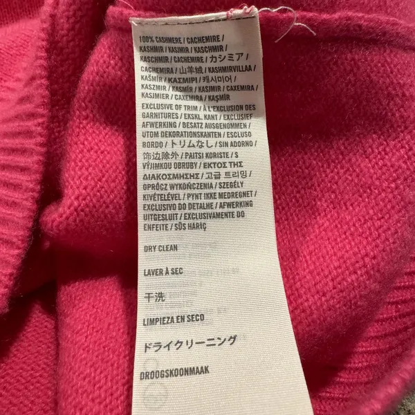 Abercrombie Cashmere Sweater Preppy Y2K Old Money Heritage Minimalist Hot Pink S - Image 5