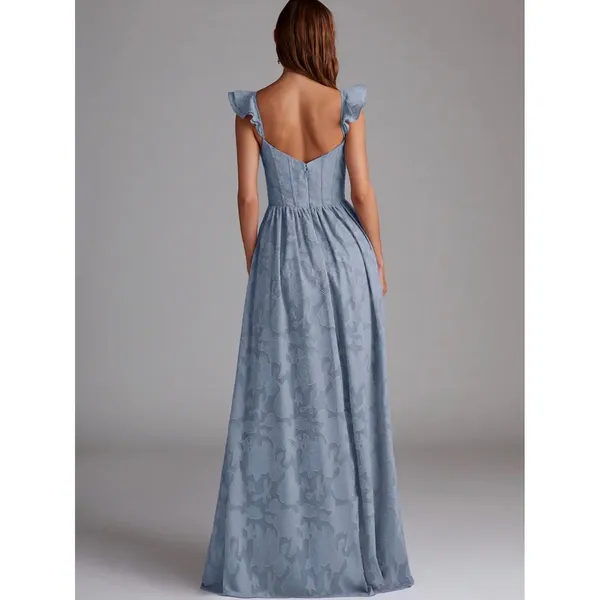 Azazie Denisse Powder Blue Corset Maxi Dress Size 6 New Autumn Wedding Dress - Image 10
