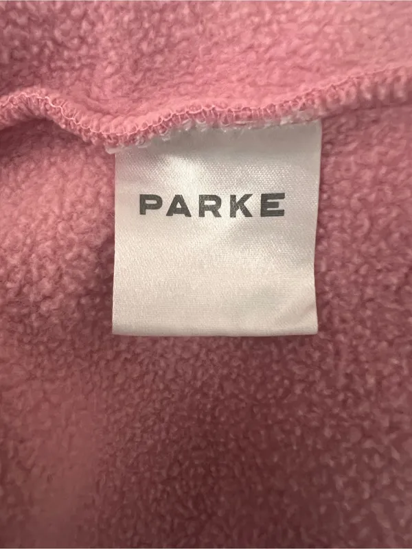 Parke 2026 Valentine’s Day Jean Heart Varsity Mockneck Sweatshirt Size L/XL. - Image 7