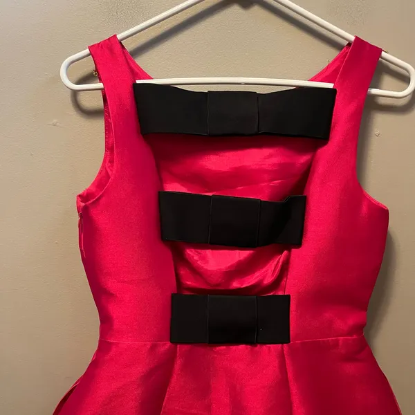 Kate Spade‎ Flirty Back Bow Hot Pink Mini Dress 2 Vintage Inspired Bachelorette - Image 6