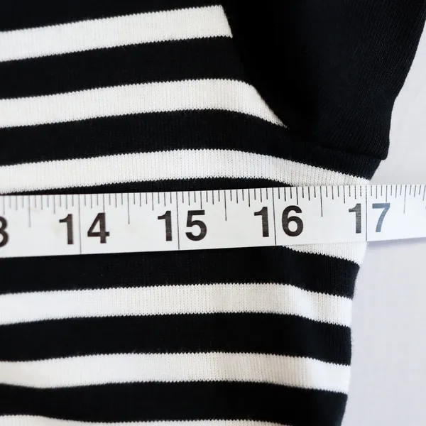 Lauren Ralph Lauren Sheath‎ Dress Women Size L Black White Striped Belted Cotton - Image 15