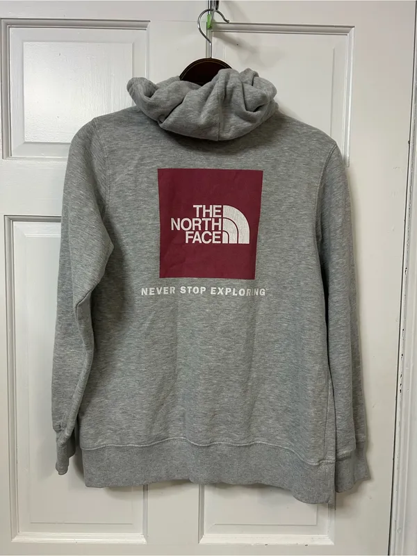 The North Face Women’s Light Grey Pullover Hoodie - Image 2