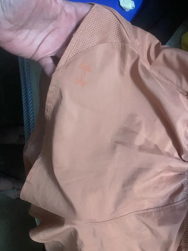 Under Armour Peach-Orange Athletic Shorts with Elastic Waist - Image 3