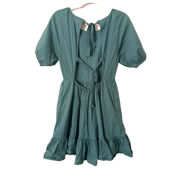 PETER‎ SOM Ruffled Puff Sleeve Mini Dress Sz 6 - Image 5