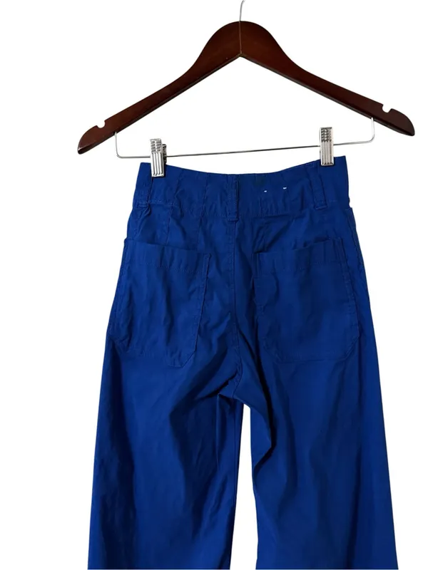 ANTHROPOLOGIE Maeve Colette Linen Wide Leg Blue High Rise Pants Trousers - Image 5