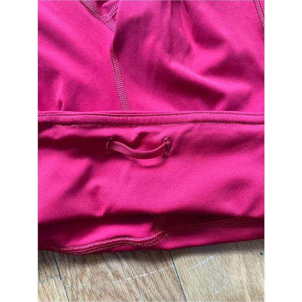 Lululemon Fast & Free 7/8 Tight Dark Red High Rise 25” Inseam Nulux Fabric Sz 4 - Image 10