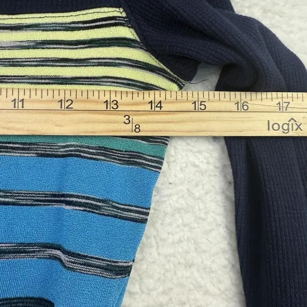 Free‎ People FP Movement Sweater Womens XS Striped Thermal Cropped Thumbholes - Image 7
