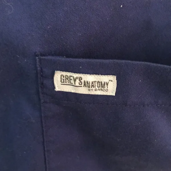 Greys Anatomy By Barco Cute Scrub Top Women’s Size Medium Navy Blue Color - Image 3