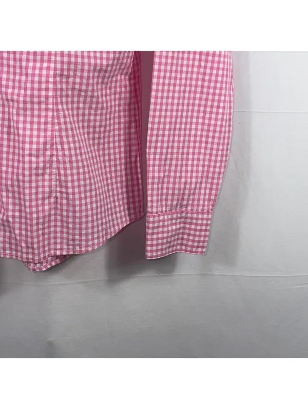 Vineyard Vines Pink Gingham Button Down Shirt Size 8 - Image 8