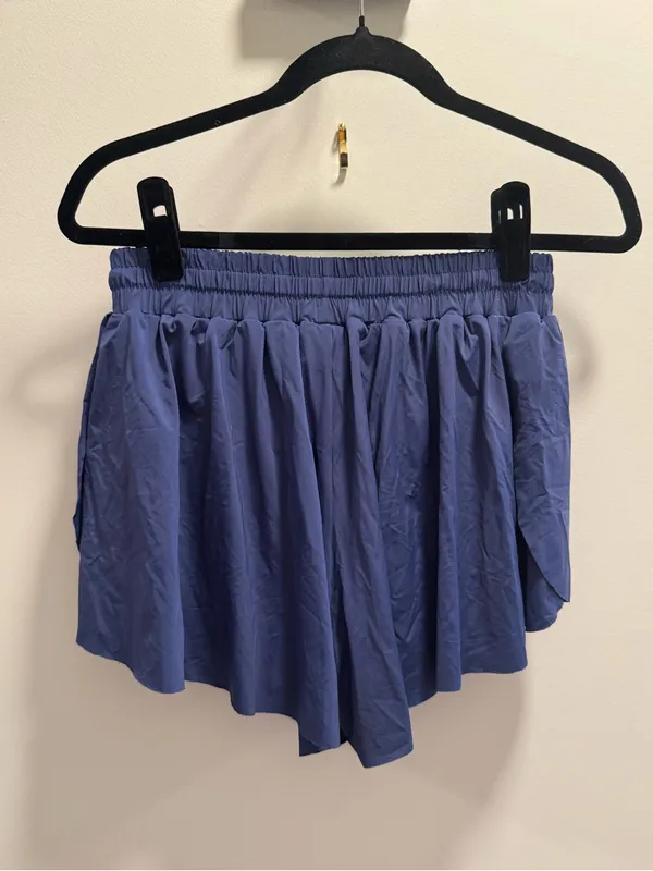 Women's Athletic Drawstring Shorts in Blue Size M - Image 5
