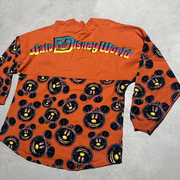 Mickey Mouse Halloween Spirit Jersey Adult SZ Large Walt Disney World AOP Spooky - Image 3
