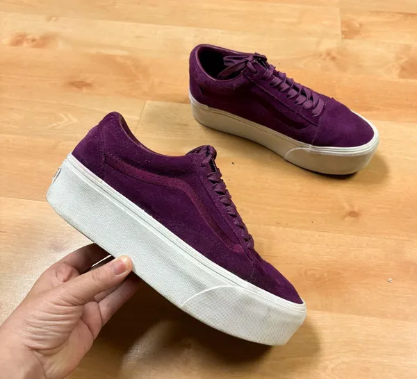 Vans Purple High Top Platform Sneakers - Image 7
