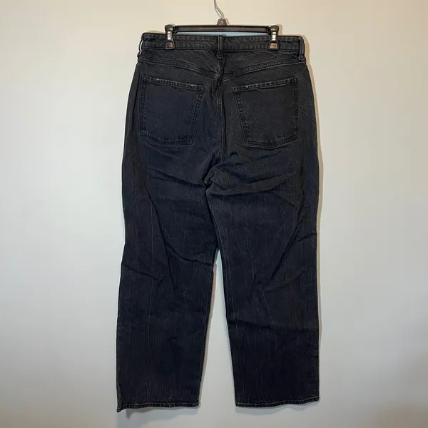 Old Navy Curvy Extra High-Rise Wide Leg Jeans Washed Black Size 12 Stretch Denim - Image 6
