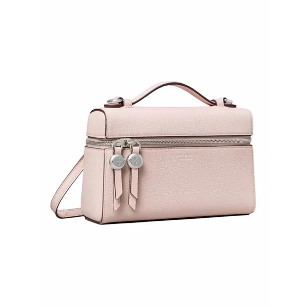 Tory Burch Slim Romy Top Handle Bag Leather Crossbody Bag Rose Pink - Image 4