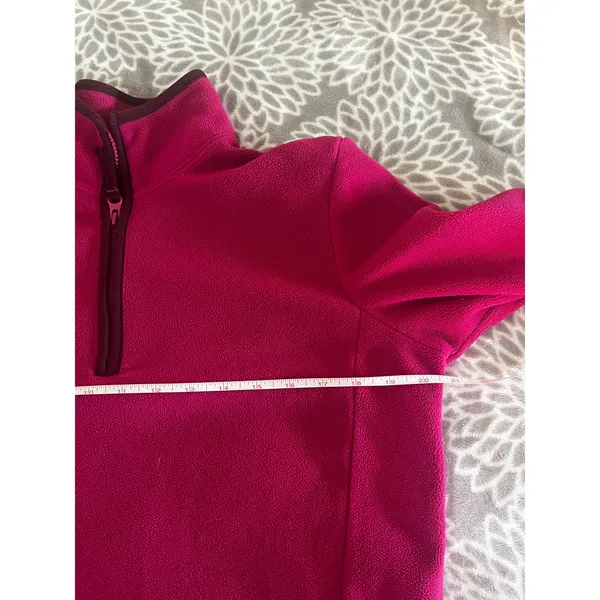 Old Navy Y2K Pink Quarter Zip Fleece Pullover Medium Sweater Retro Gorpcore Cozy - Image 5