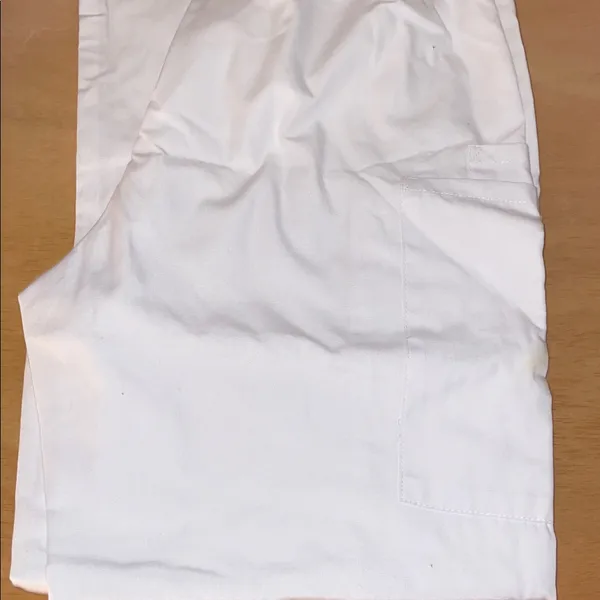 New Women’s Cherokee White Scrub Pants with Cargo Pockets Elastic Waist size Xs - Image 4