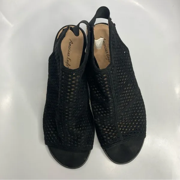 American‎ Eagle Outfitters laser cut peep toe shoes size 8 - Image 6