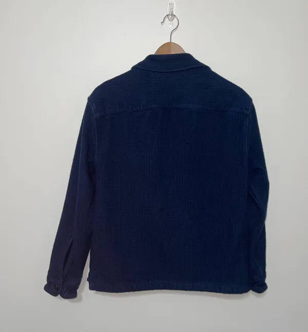 Abercrombie Relaxed Fit Navy And Black Small Plaid Shacket - Image 3