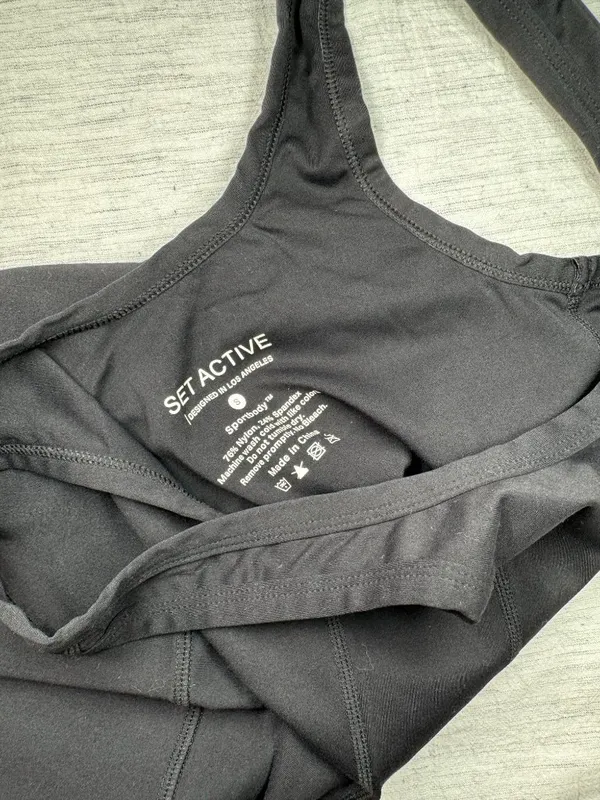 SET Active Women's Black Tank Romper Jumpsuit - Image 4