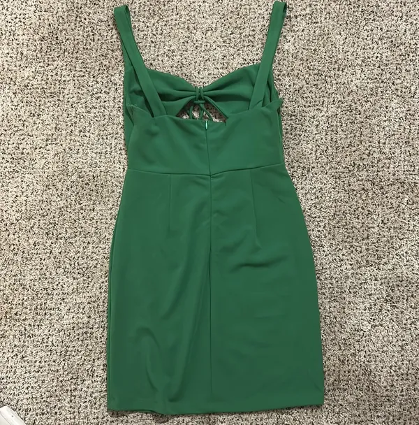 Princess Polly Green Mini Dress - Image 2