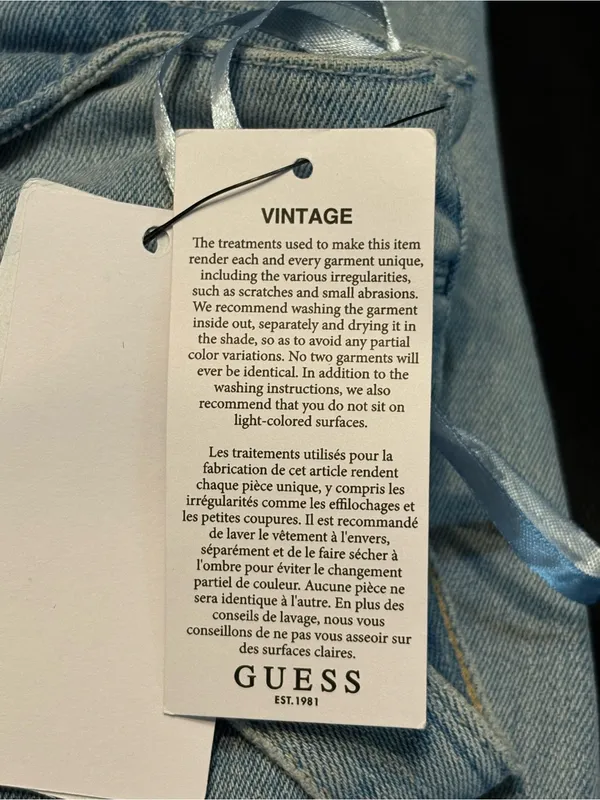 NWT GUESS Lidia Reborn Denim Dress L Light Wash Bustier Bodycon - Image 7