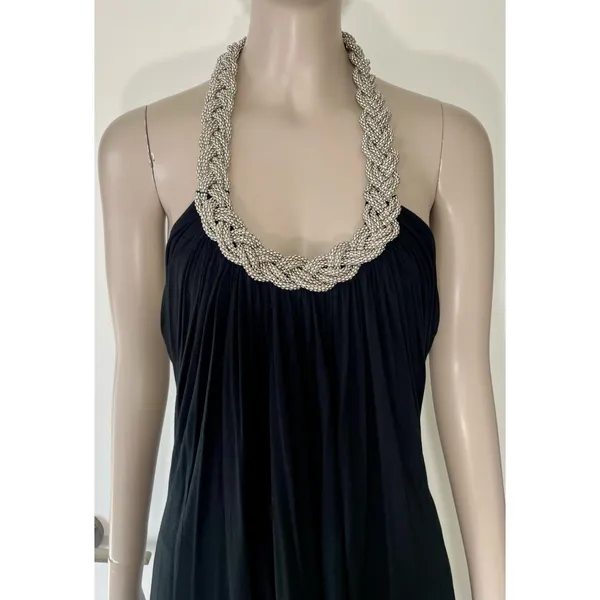 Cable & Gauge Black Braided Chain Halter Top - Image 3