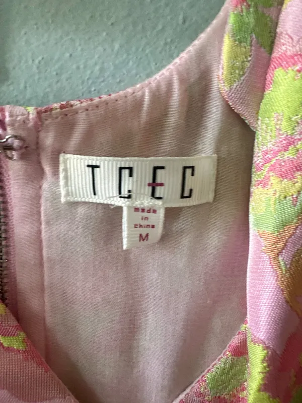 Tcec Pink Floral Peplum Top Sleeveless - Image 4