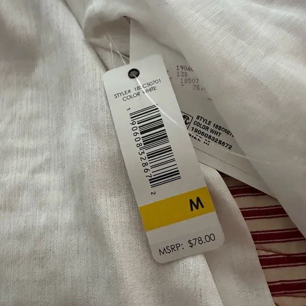 Anne Cole White Flutter Sleeve Blouse - Image 6
