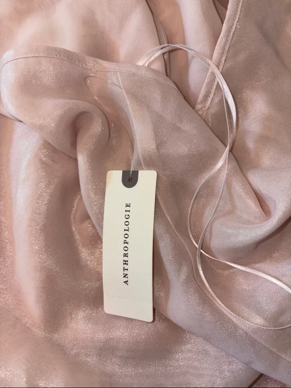 By Anthropologie Mermaid Mini Dress Blush Pink Small NWT‎ - Image 10