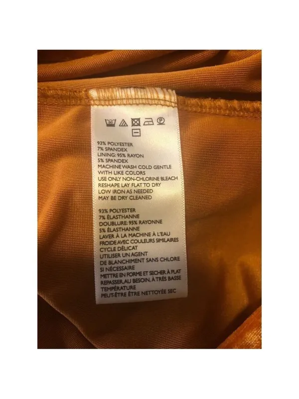 Urban Outfitters Orange Velvet Dress Size Large - Image 8