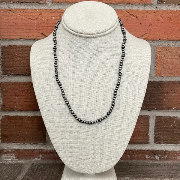 Delicate Graduated Navajo Style Pearl Necklace - Image 2