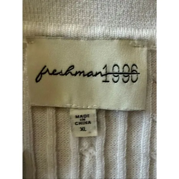 Freshman 1996 cable knit polo top white XL - Image 3