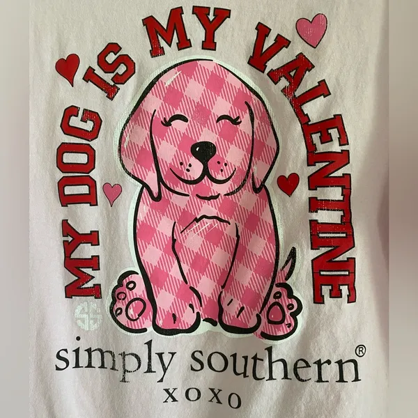 Simply Southern Pink TShirt Valentines Size L - Image 6