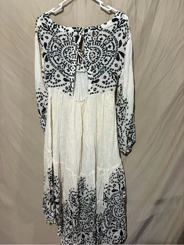 By Anthropologie Long-Sleeve Gauzy Midi Dress - Image 5