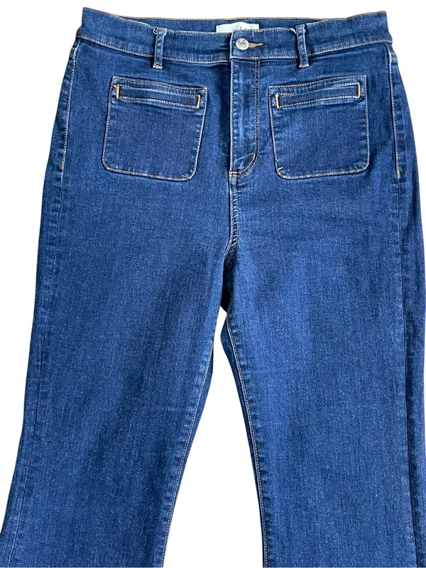 Loft The Slim Flare Jeans Women’s Size 30/10 Super High Rise Boho Festival - Image 2