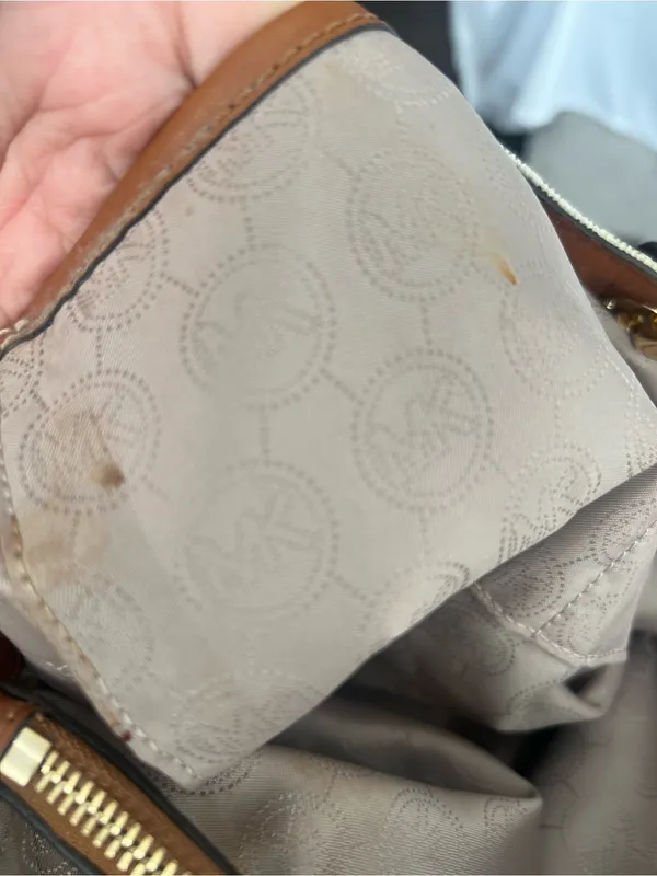 Michael Kors White Logo Tote with Brown chain & Leather Cynthia Medium bag - Image 10