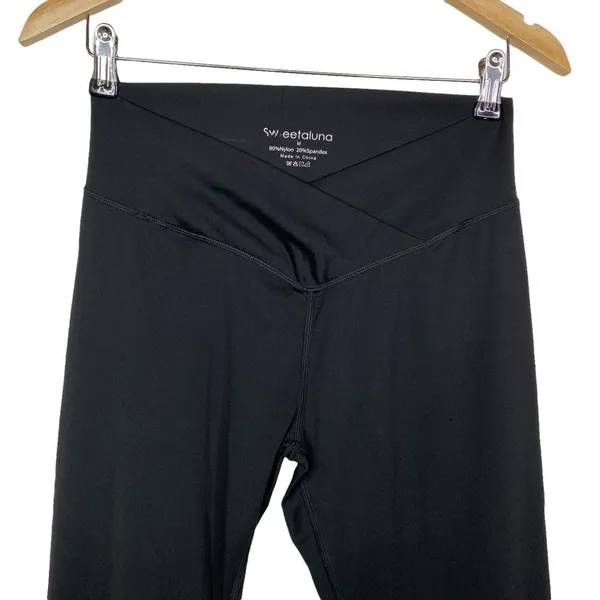 SWEETALUNA Black Tummy Control Fitness Leggings - Image 3