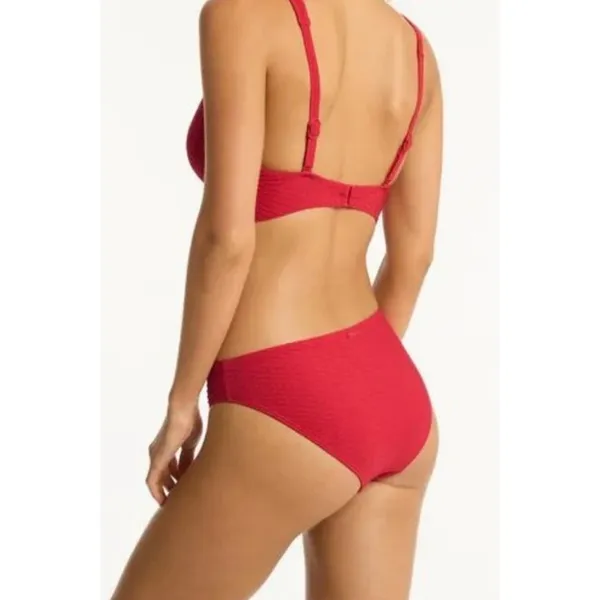 Sea Level Australia Red Honeycomb Textured Bikini Bottoms Size US 8 NEW NWT - Image 2