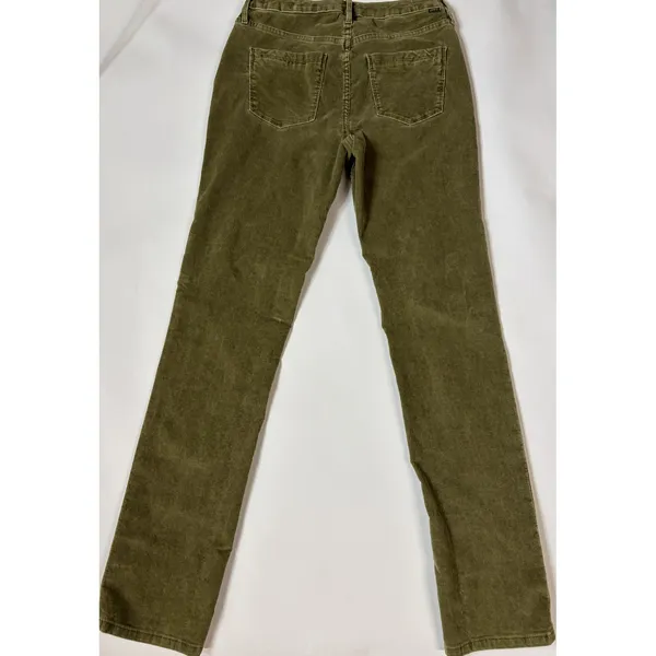 JAG Olive Green Corduroy Pants Women Straight Leg Stretch Y2K Western Glove Work - Image 3