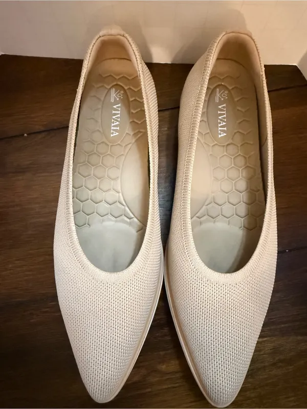 Vivaia Veronica All Day Standing Comfort Water Repellent Flats Washable Almond - Image 4