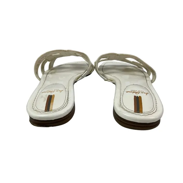 Sam Edelman Women's White Double E Straps Square Toe Bay Flat Slides Sandals 9.5 - Image 3