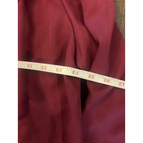 Modern‎ Essentials Blazer XL Burgundy Vintage 3/4 Sleeve One Button Professional - Image 5