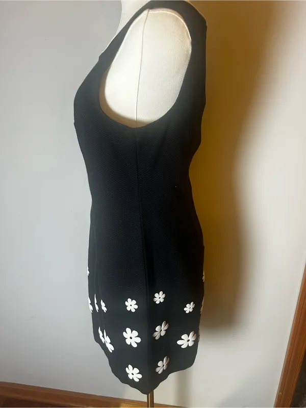 Vintage Retro Granite Black Knee Length Dress - Image 2