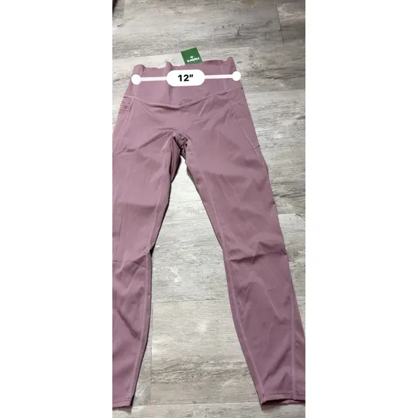 Halara High Rise Tapered Capri Quick Dry Pants Mauve Size S A4-0007 - Image 5