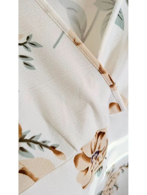 Size S Women's Dresses Floral Print Sleeve Bodycon Dress - Image 3