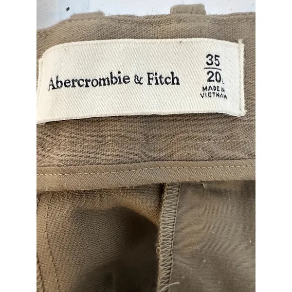 Abercrombie & Fitch Harper Tailored Ultra Wide Leg Cargo Pants‎ Size 35 Long Tan - Image 7
