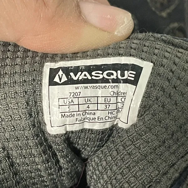 Vasque Leather Upper Hiking Boots Women's Size 5‎ Black And Gray - Image 8