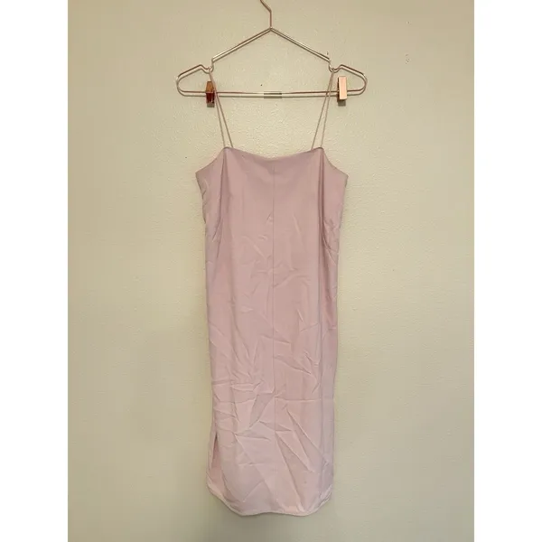 EVERLANE‎ Goweave Pale Pink Slip Dress Women’s Size 0 Side Zip - Image 2