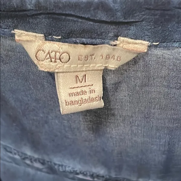 Cato 👖👖👖BOGOHO 👖👖👖Blue Denim Color Relaxed Buttoned Long Sleeve Blouse - Image 3